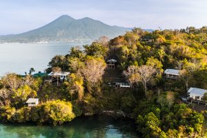 Drone Photo of Divers Lodge Lembeh's Bungalows